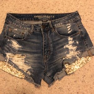 American Eagle Hi-rise Festival Shorts